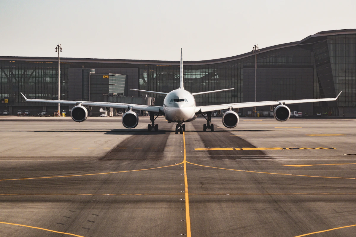 Airliner on the taxiway