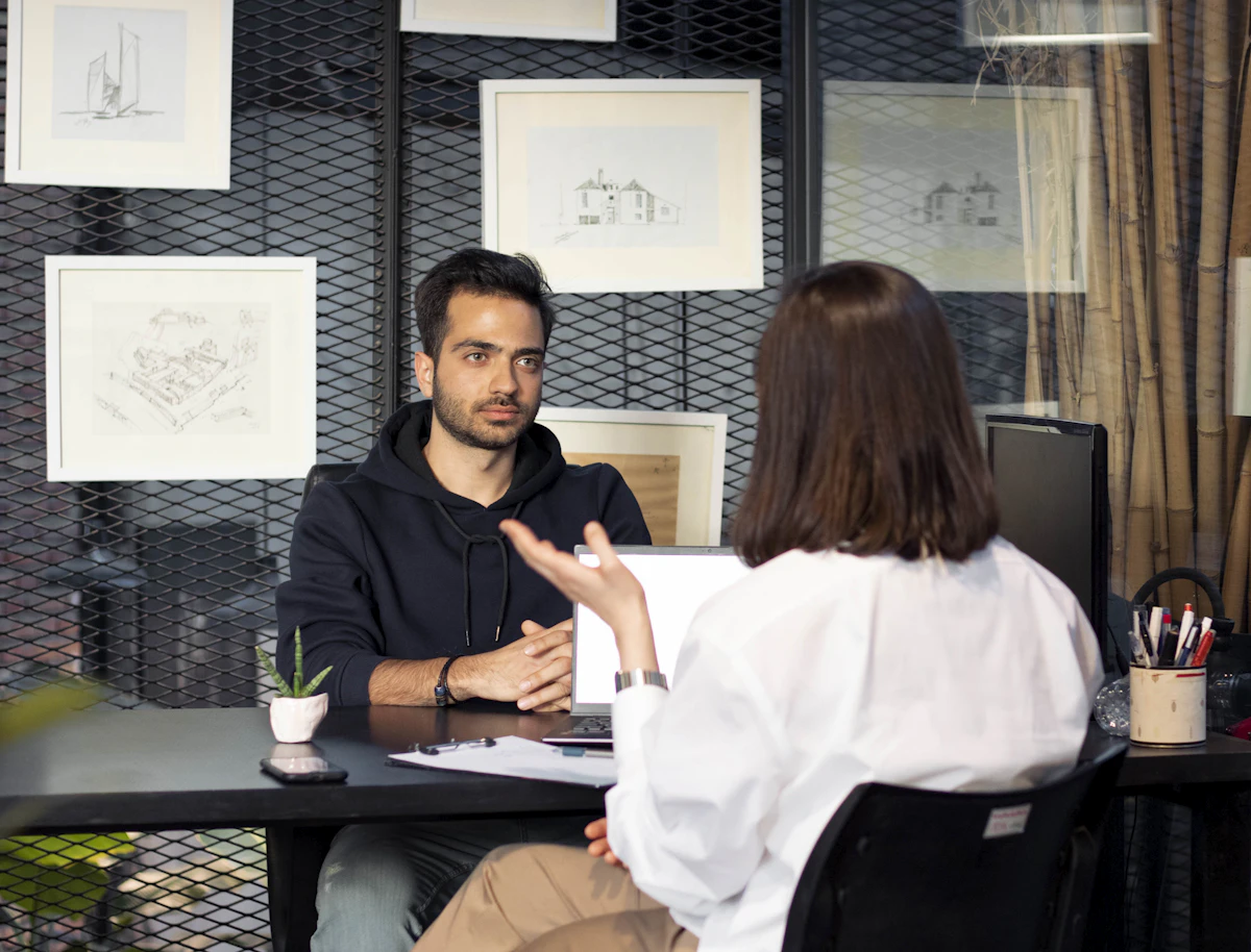 Candidate in an interview